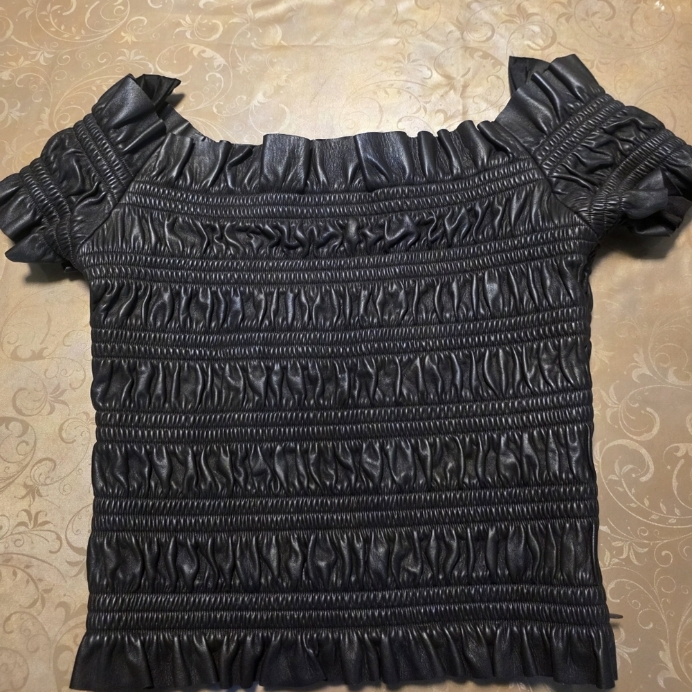 Valentino Black Ruffled Blouse